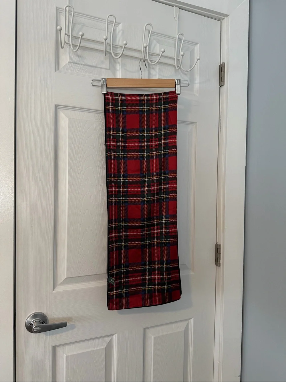 Vintage Ralph Lauren velvet plaid scarf